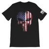 Punisher USA Flag Red, White, and Blue Front Print