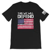 This We Will Defend USA Flag Front Print