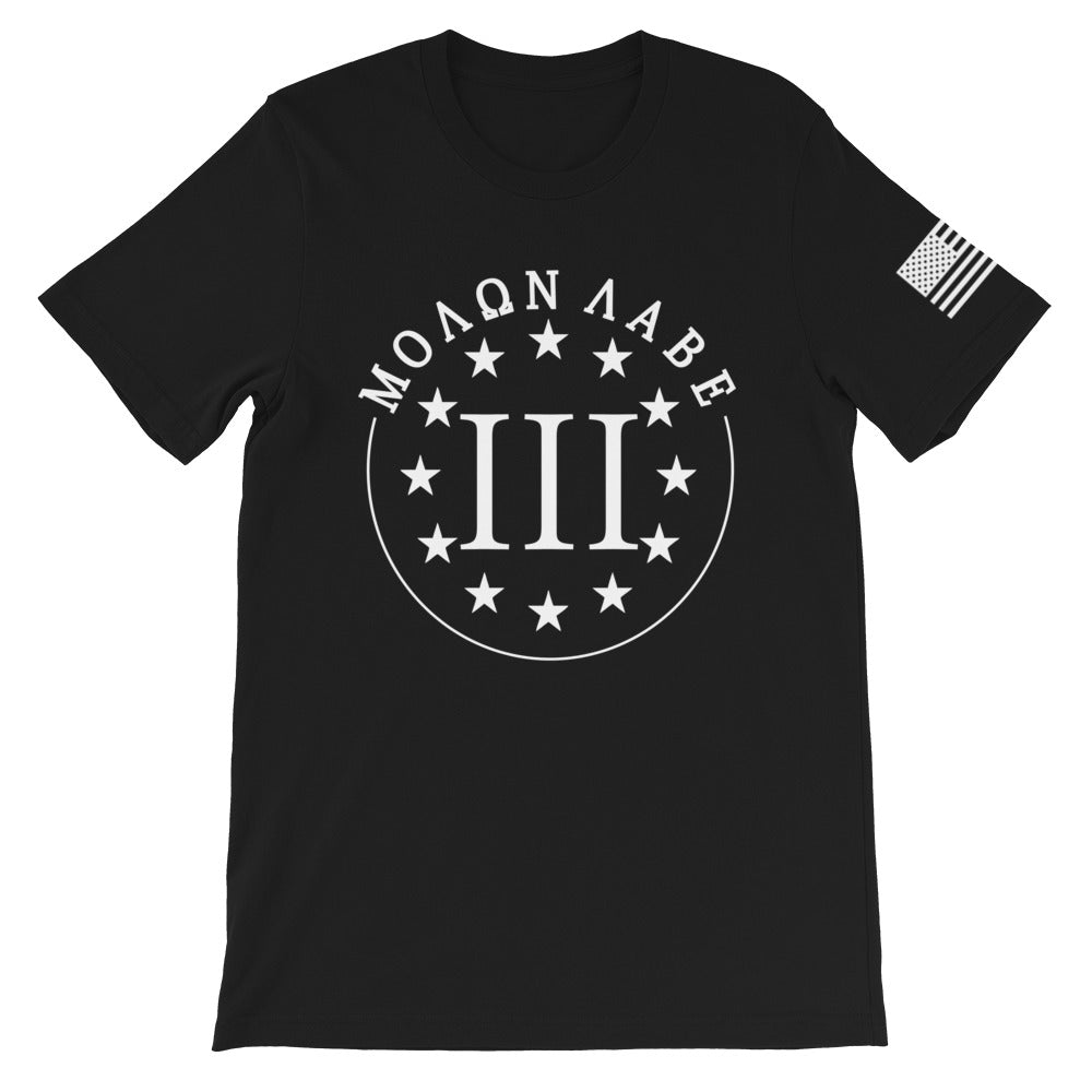 Molon Labe Three Percenter White Front Print