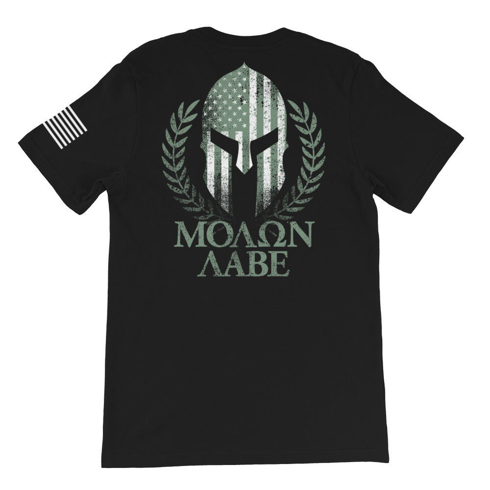 Molon Labe Green Back Print