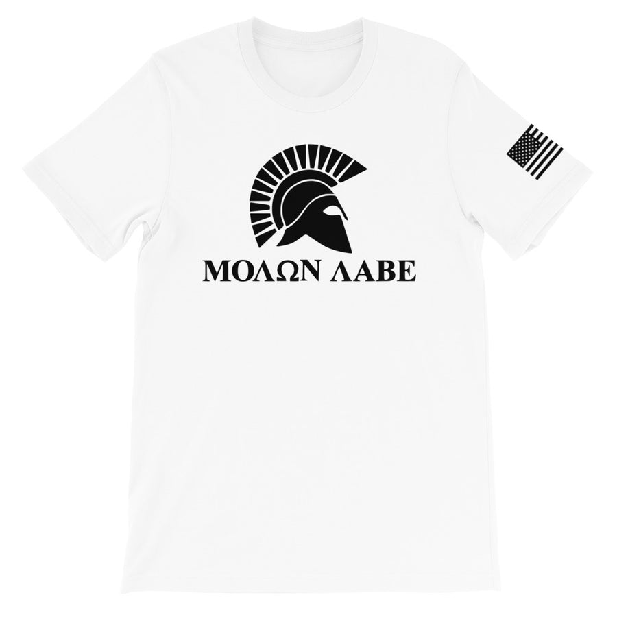 Molon Labe Spartan Black Front Print