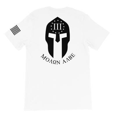 Molon Labe Spartan Three Percenter Black Back Print