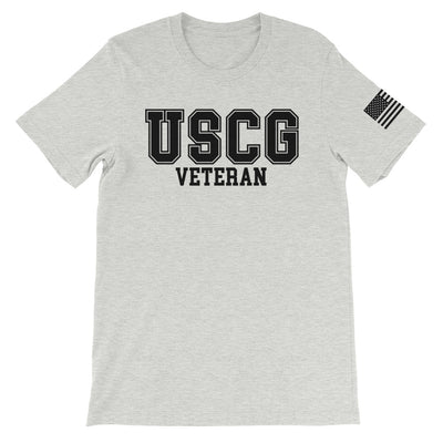 USCG Veteran Black Front Print