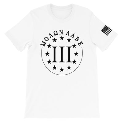 Molon Labe Three Percenter Black Front Print