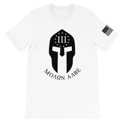 Molon Labe Spartan Three Percenter Black Front Print