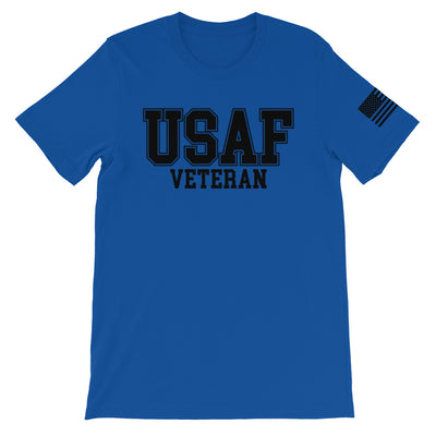 USAF Veteran Black Front Print