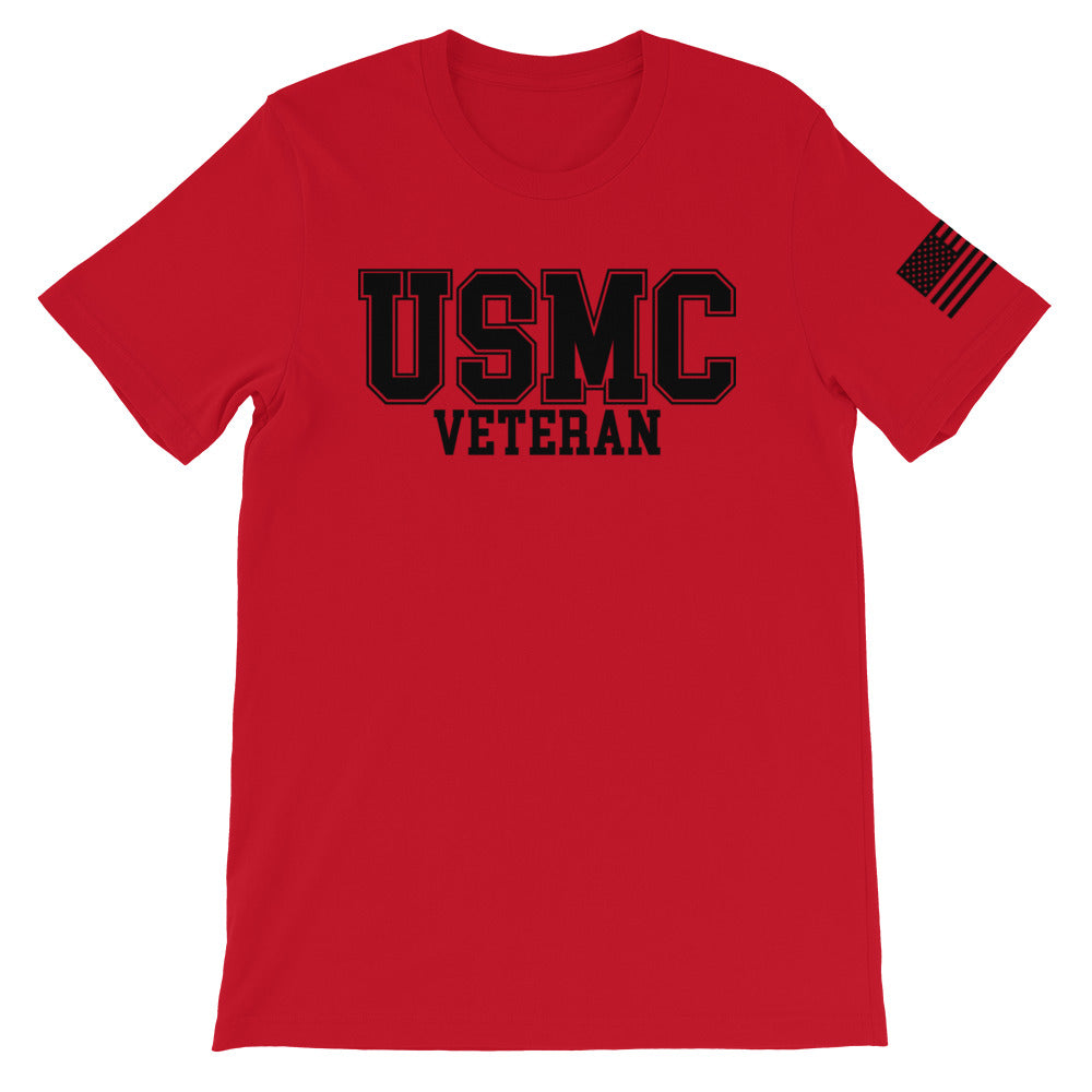 USMC Veteran Black Front Print