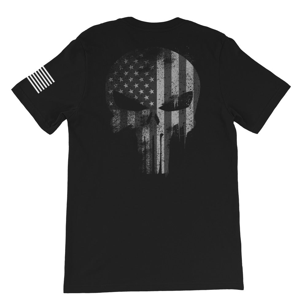 Punisher American Flag White Back Print