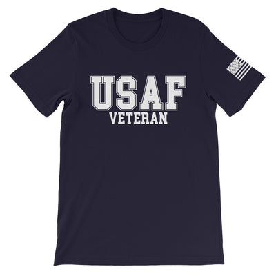 USAF Veteran White Front Print