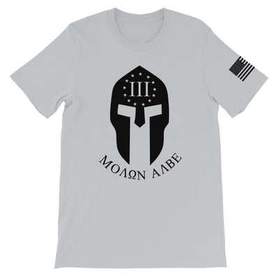 Molon Labe Spartan Three Percenter Black Front Print